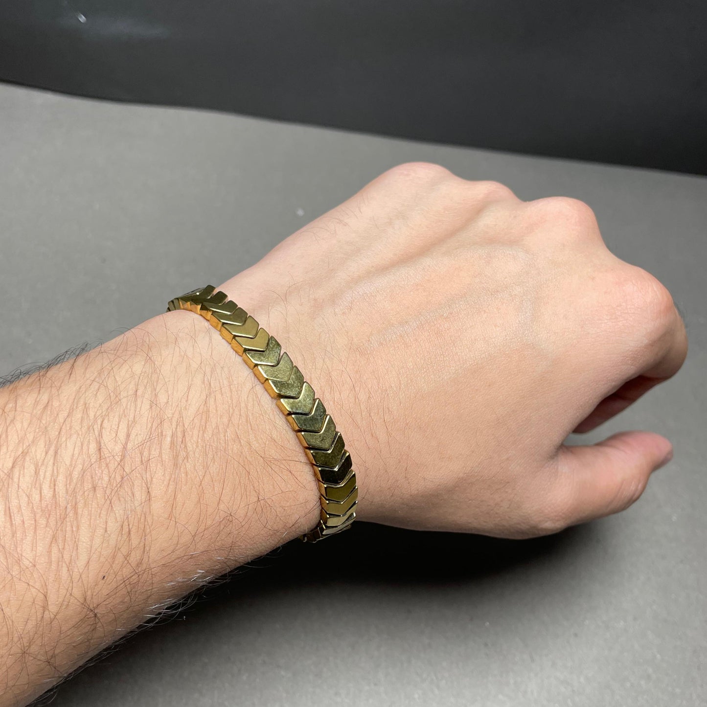 Duo Chevron Bracelet Set – Silver & Golden Colour