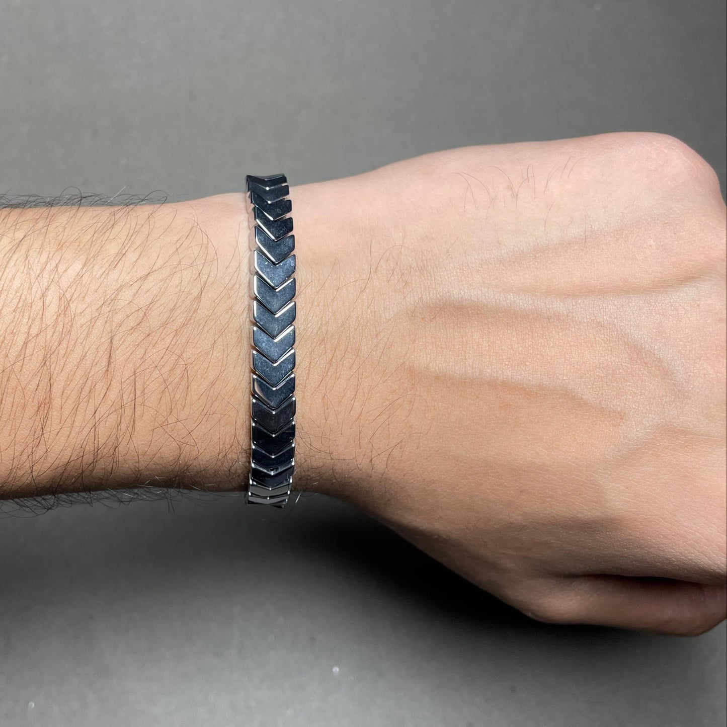 Duo Chevron Bracelet Set – Silver & Golden Colour
